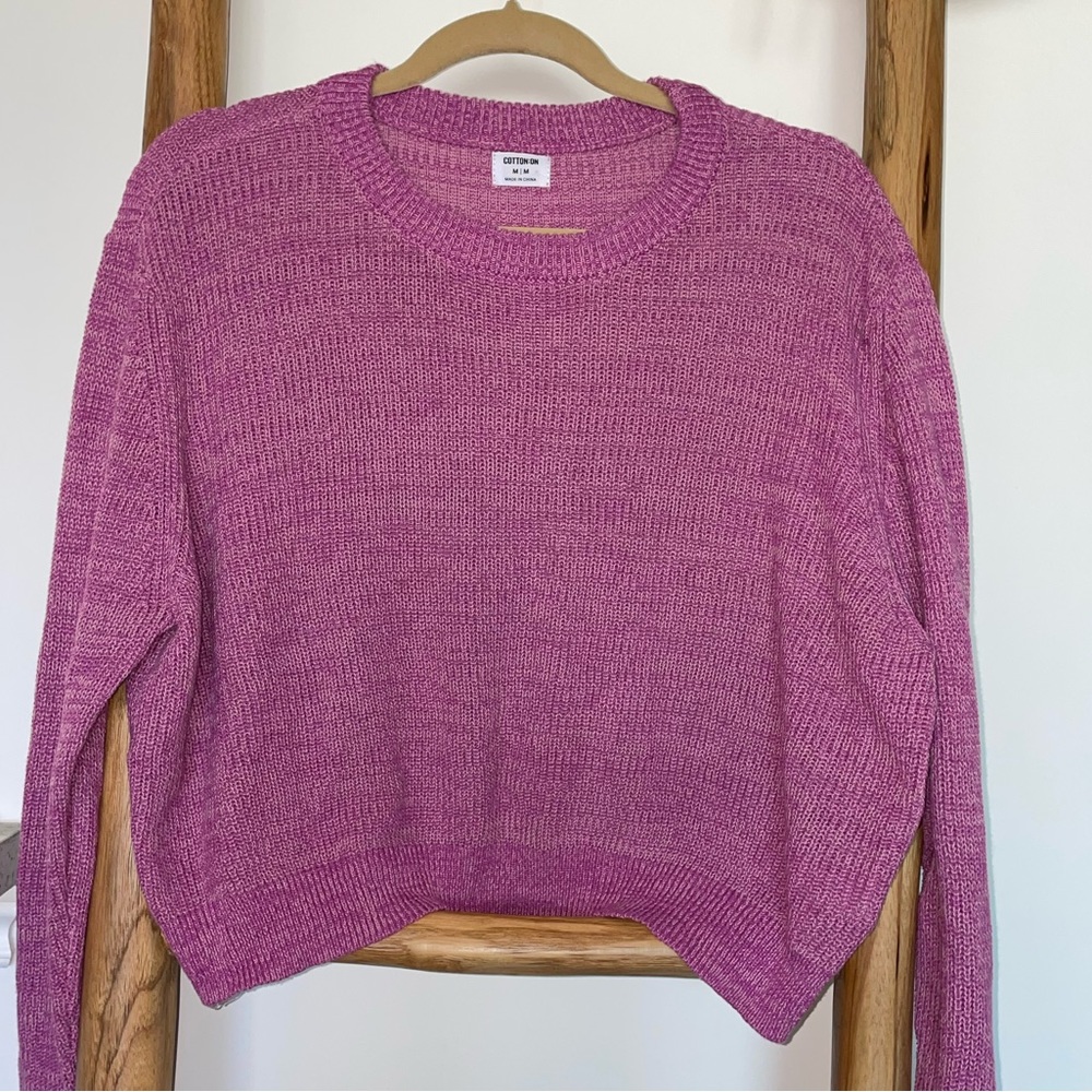 Cotton:On Magenta cropped sweater size Medium